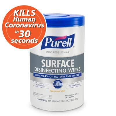 PURELL® Professional Surface Disinfecting Wipes 110ct Canister